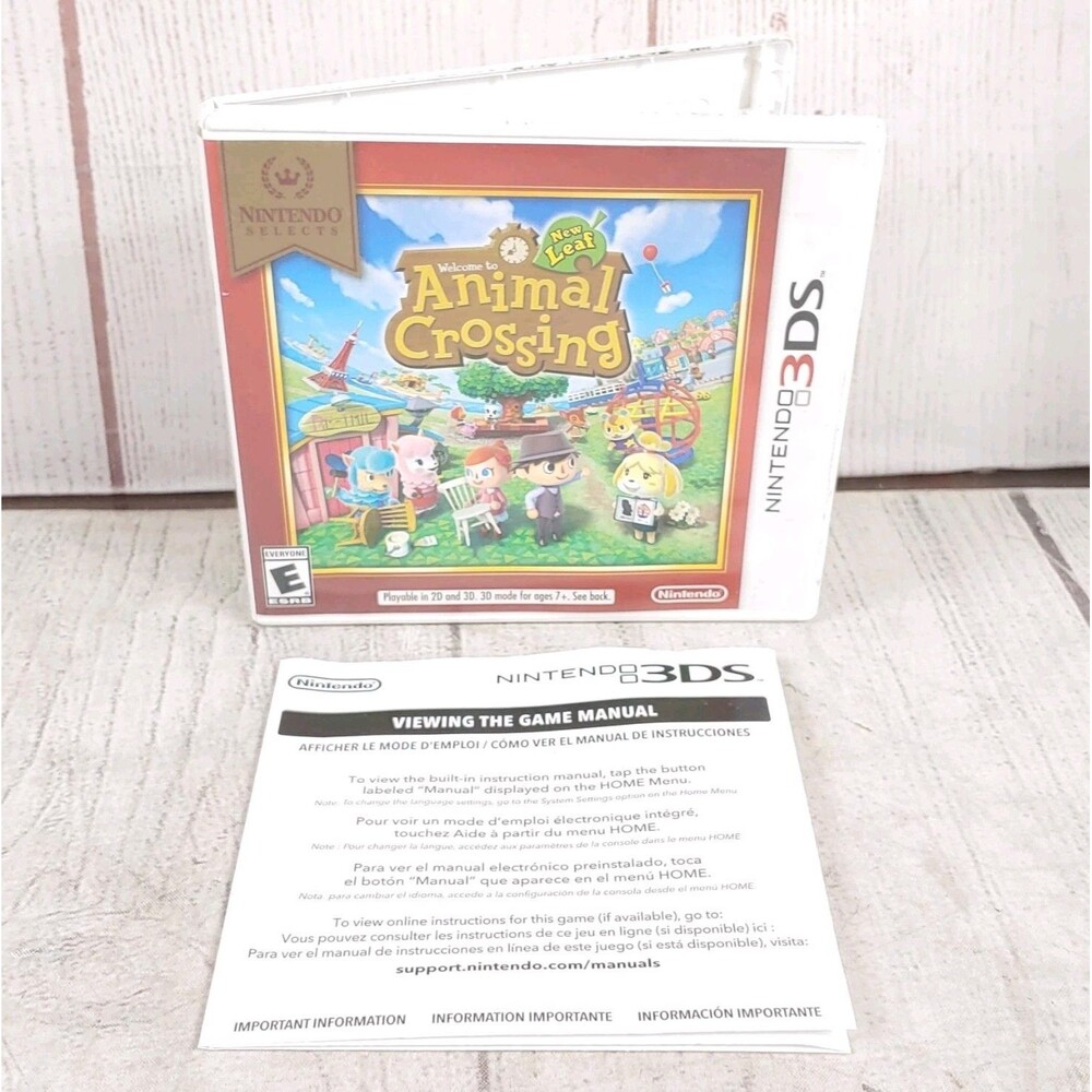 NO GAME - Animal Crossing: New Leaf - Original Game Case & Insert ONLY - 3DS‎